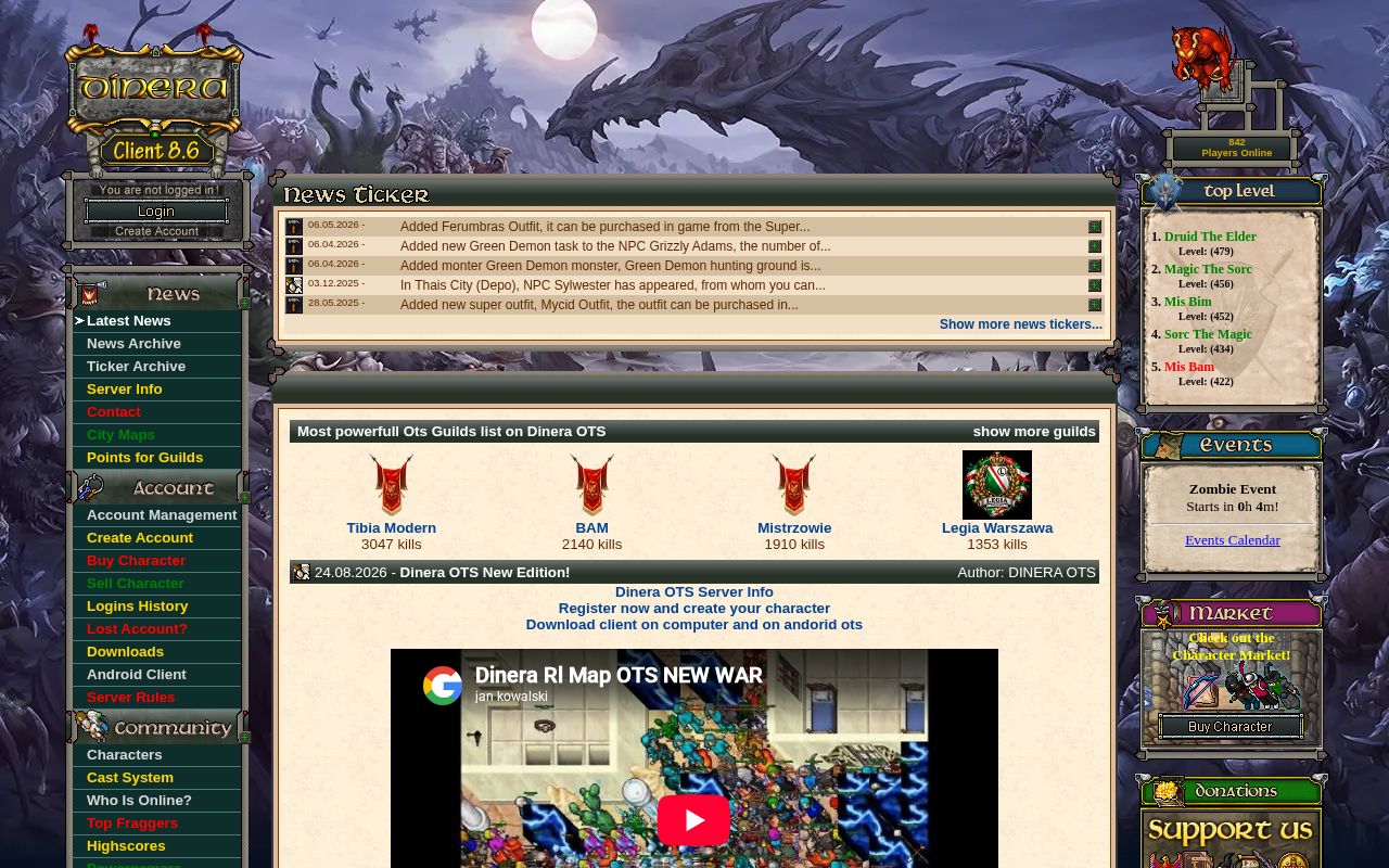 Dinera OTS website