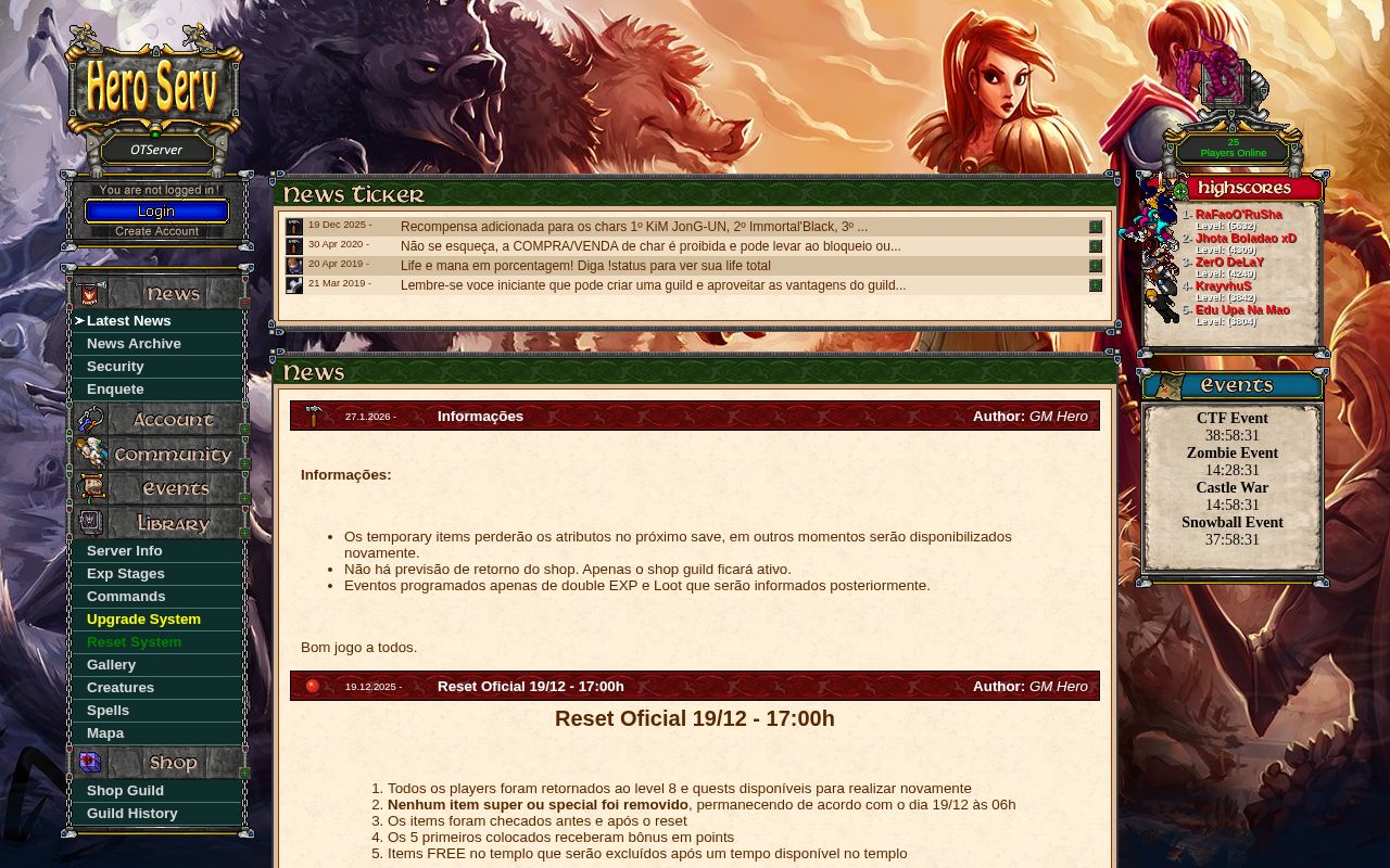HeroServ website