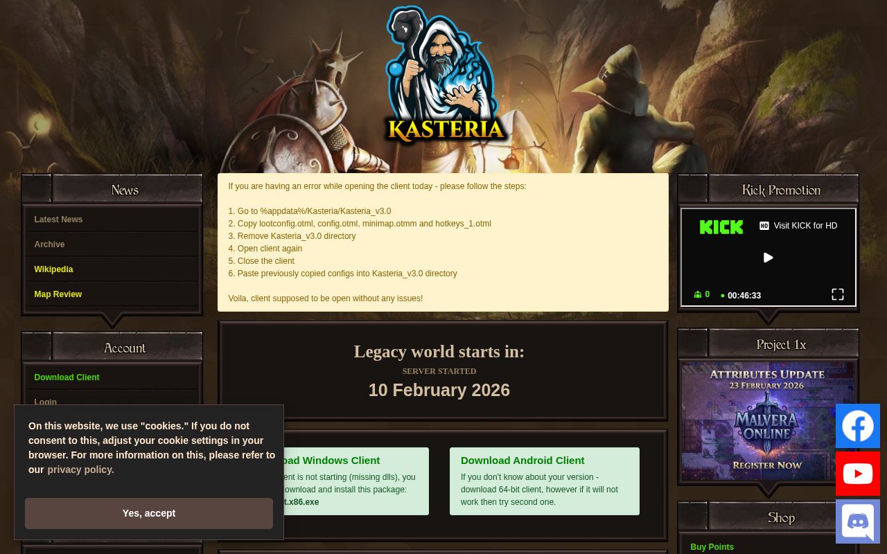 Kasteria website