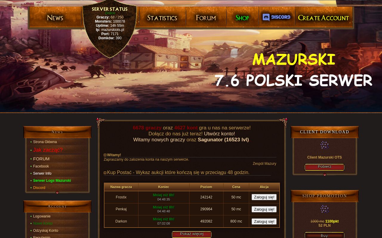 Mazurski OTS website